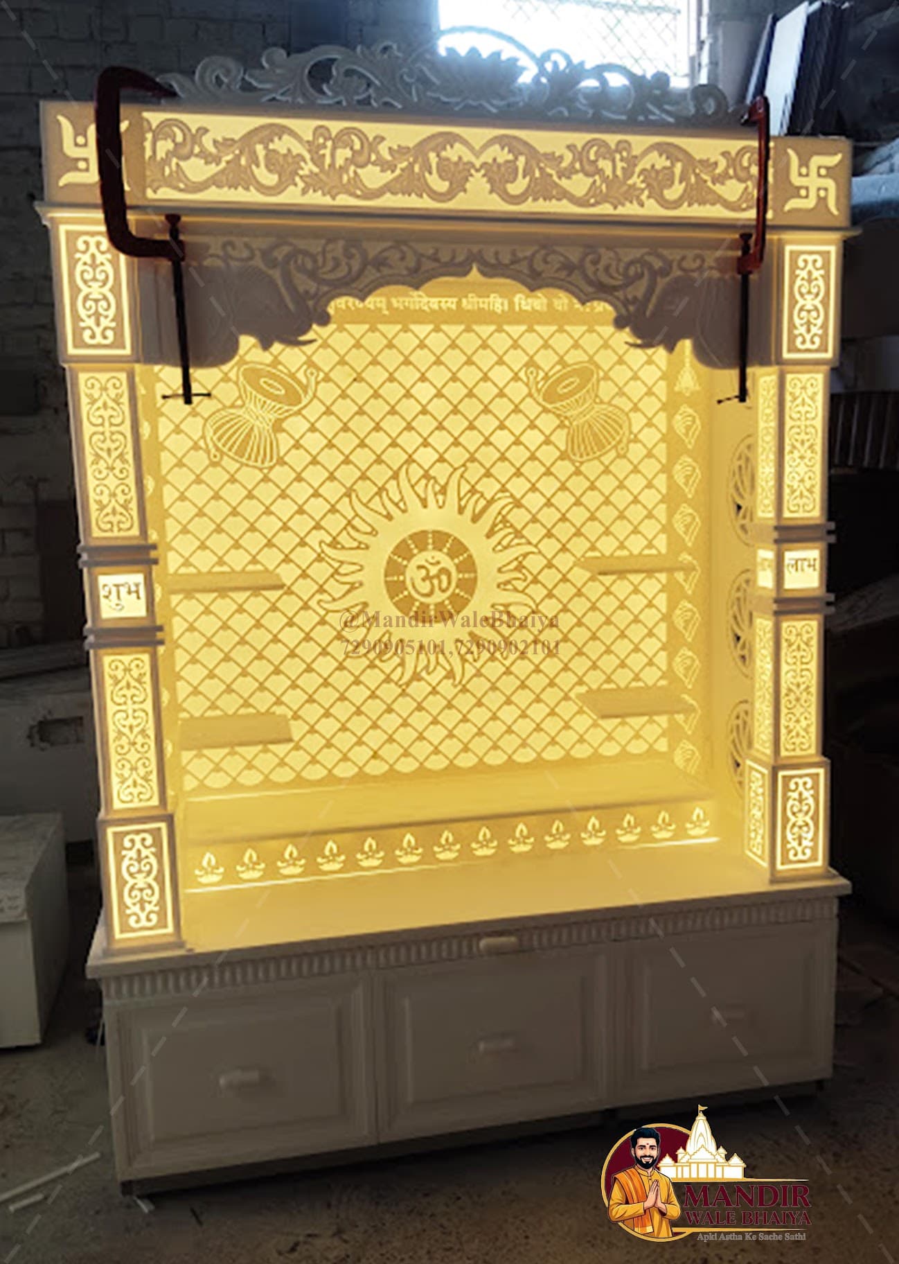 corian mandir design by Mandir Wale Bhaiya