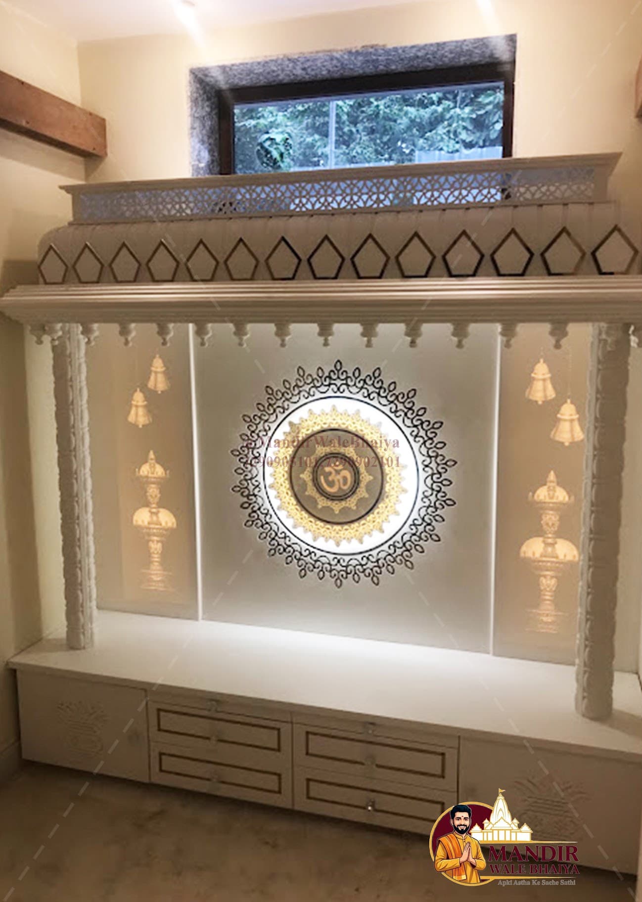 corian mandir design by Mandir Wale Bhaiya