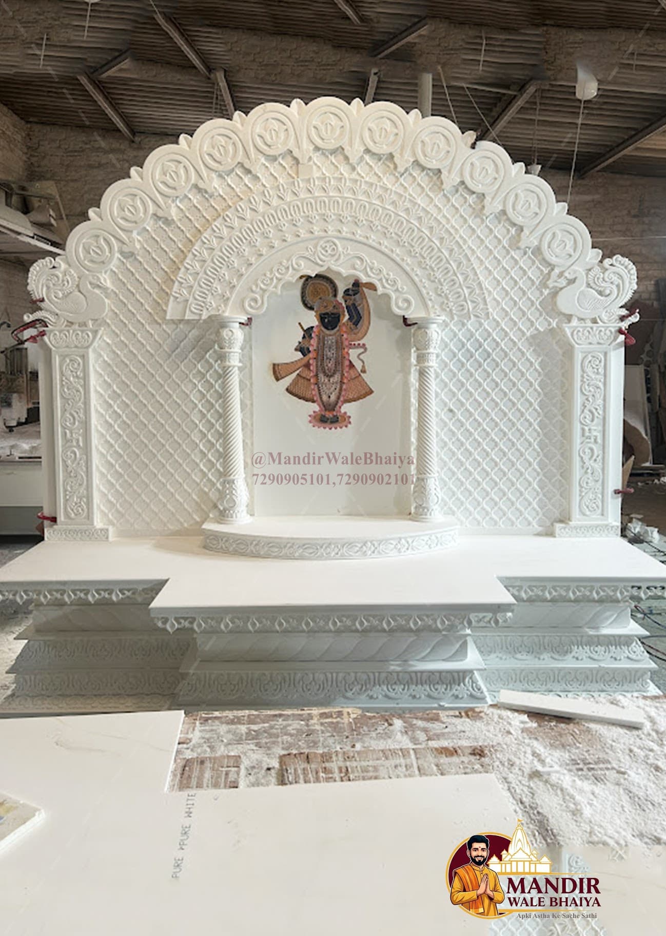 corian mandir design by Mandir Wale Bhaiya