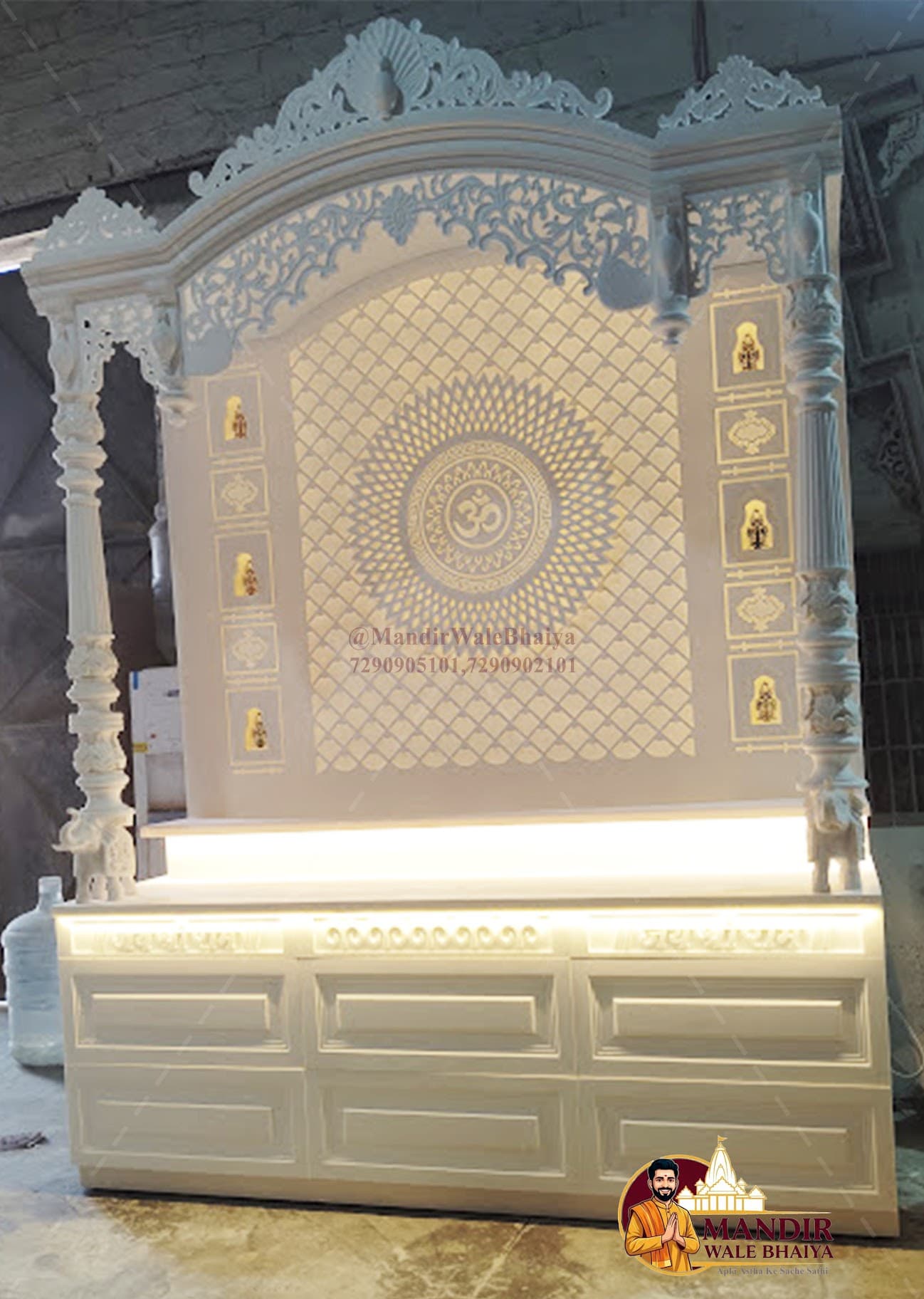 corian mandir design by Mandir Wale Bhaiya