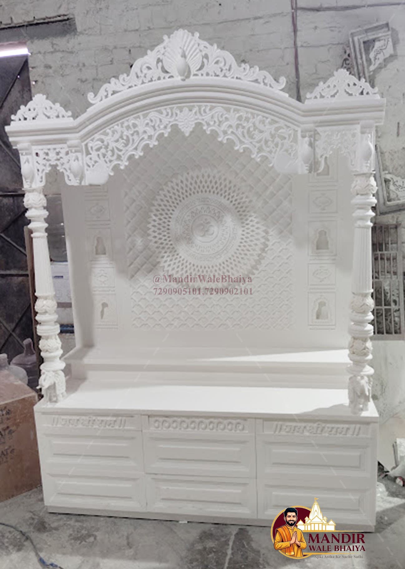 corian mandir design by Mandir Wale Bhaiya
